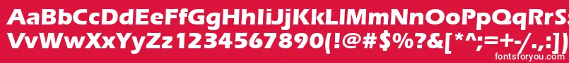 ErasitcteeBold Font – White Fonts on Red Background