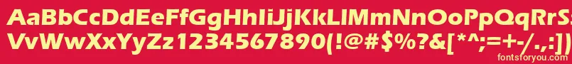 ErasitcteeBold Font – Yellow Fonts on Red Background