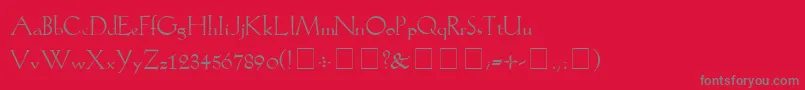 Koch Font – Gray Fonts on Red Background