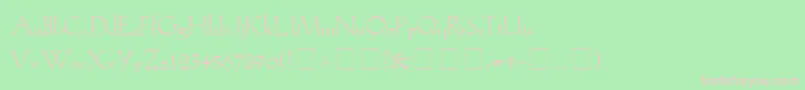 Koch Font – Pink Fonts on Green Background