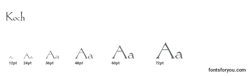 Koch Font Sizes