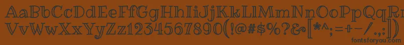 RibeyemarrowRegular Font – Black Fonts on Brown Background