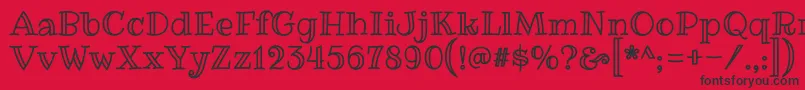 RibeyemarrowRegular Font – Black Fonts on Red Background