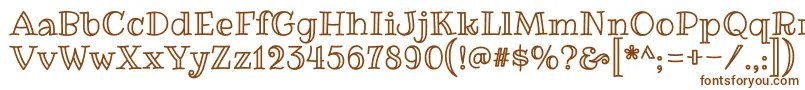 Шрифт RibeyemarrowRegular – коричневые шрифты на белом фоне