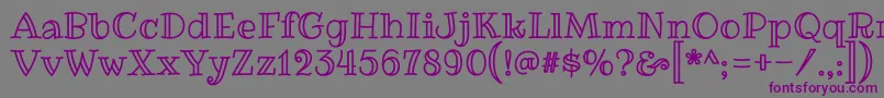 RibeyemarrowRegular-fontti – violetit fontit harmaalla taustalla