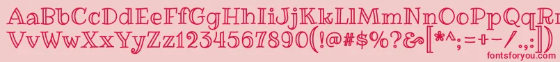 More about RibeyemarrowRegular Font RibeyemarrowRegular Font – Red Fonts on Pink Background