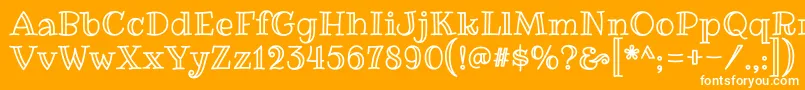 RibeyemarrowRegular Font – White Fonts on Orange Background