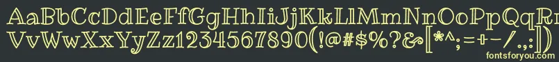 RibeyemarrowRegular Font – Yellow Fonts on Black Background