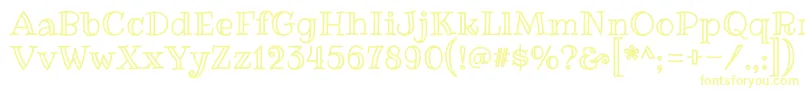 RibeyemarrowRegular-fontti – keltaiset fontit