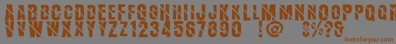 Aerosans Font – Brown Fonts on Gray Background