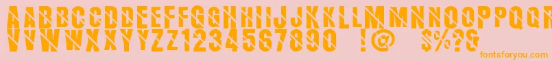 Aerosans Font – Orange Fonts on Pink Background