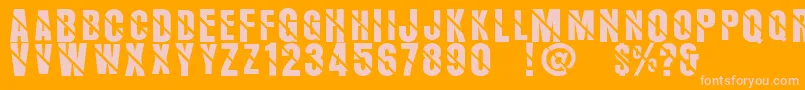 Aerosans Font – Pink Fonts on Orange Background