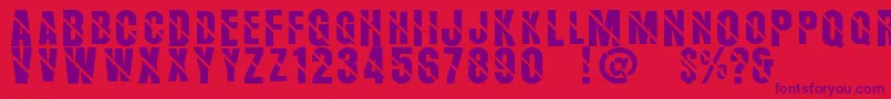 Aerosans Font – Purple Fonts on Red Background