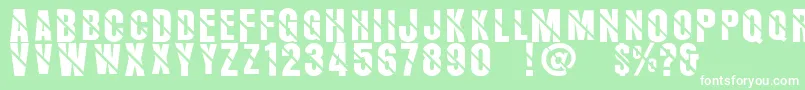 Aerosans Font – White Fonts on Green Background