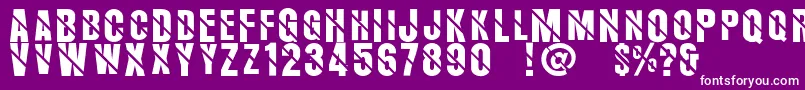 Aerosans Font – White Fonts on Purple Background
