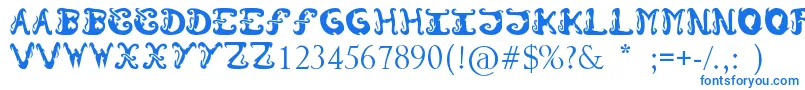 フォントMorzo – 白い背景に青い文字