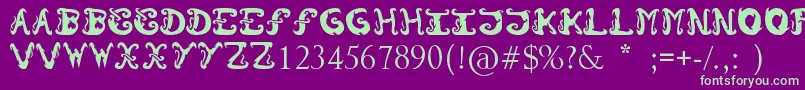 Шрифт Morzo – зелёные шрифты на фиолетовом фоне
