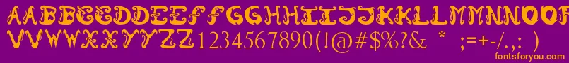 Morzo Font – Orange Fonts on Purple Background