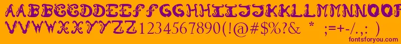 Morzo Font – Purple Fonts on Orange Background