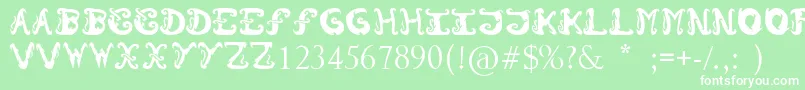 Morzo Font – White Fonts on Green Background