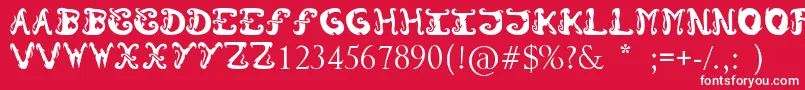 Morzo Font – White Fonts on Red Background