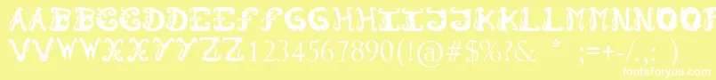Шрифт Morzo – белые шрифты на жёлтом фоне