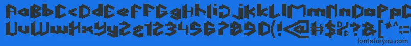 ThisIsTrue-Schriftart – Schwarze Schriften auf blauem Hintergrund