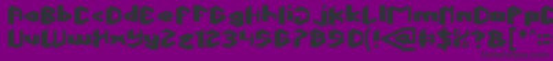 フォントThisIsTrue – 紫の背景に黒い文字