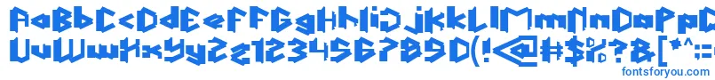 ThisIsTrue-Schriftart – Blaue Schriften auf weißem Hintergrund