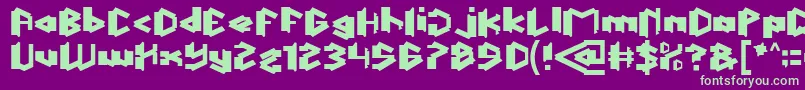 ThisIsTrue-fontti – vihreät fontit violetilla taustalla