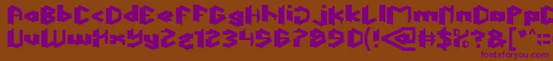 フォントThisIsTrue – 紫色のフォント、茶色の背景