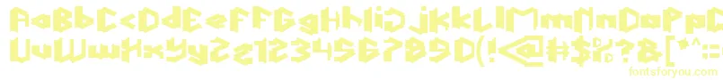 ThisIsTrue-Schriftart – Gelbe Schriften auf weißem Hintergrund