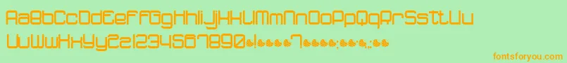 Dopenakedfoul Font – Orange Fonts on Green Background