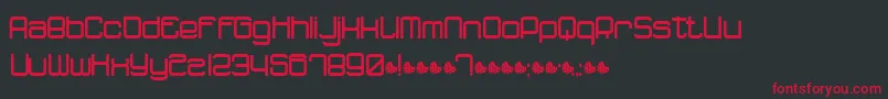 Dopenakedfoul-Schriftart – Rote Schriften auf schwarzem Hintergrund