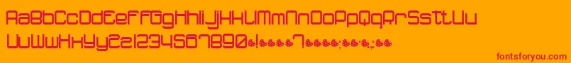 Dopenakedfoul Font – Red Fonts on Orange Background