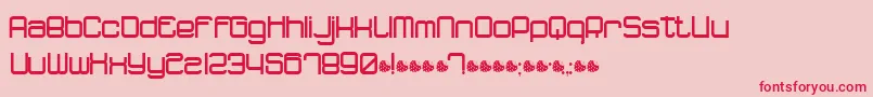 Dopenakedfoul Font – Red Fonts on Pink Background