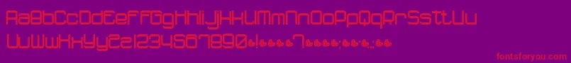 Dopenakedfoul Font – Red Fonts on Purple Background