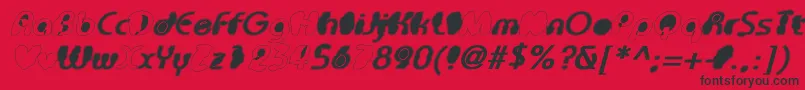 TheBlackHoleBold Font – Black Fonts on Red Background