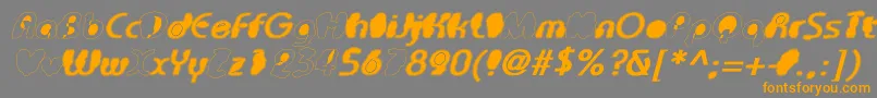 TheBlackHoleBold Font – Orange Fonts on Gray Background