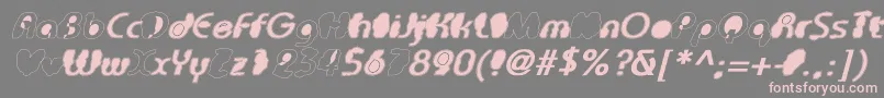 TheBlackHoleBold Font – Pink Fonts on Gray Background