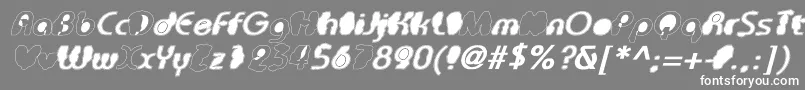 フォントTheBlackHoleBold – 灰色の背景に白い文字