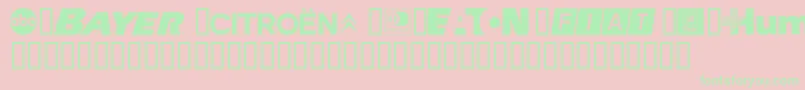 CorpartTMiiSample Font – Green Fonts on Pink Background