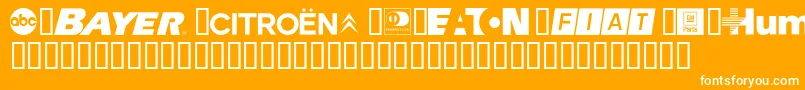 CorpartTMiiSample Font – White Fonts on Orange Background