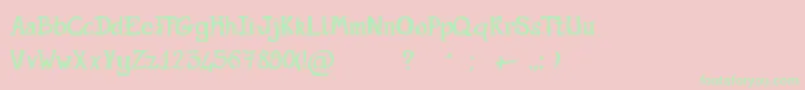 HolyroseSale Font – Green Fonts on Pink Background