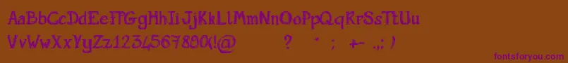 HolyroseSale Font – Purple Fonts on Brown Background