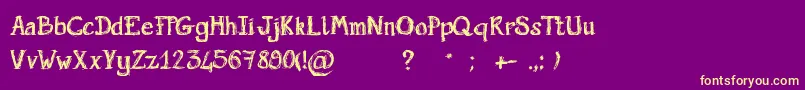 HolyroseSale Font – Yellow Fonts on Purple Background