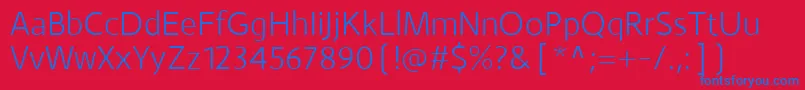 MonsalLight Font – Blue Fonts on Red Background