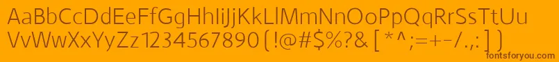 MonsalLight-Schriftart – Braune Schriften auf orangefarbenem Hintergrund