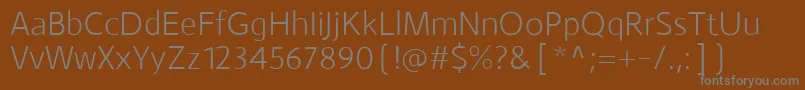 フォントMonsalLight – 茶色の背景に灰色の文字