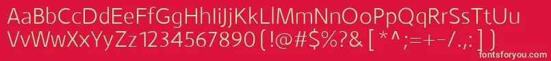 MonsalLight Font – Green Fonts on Red Background